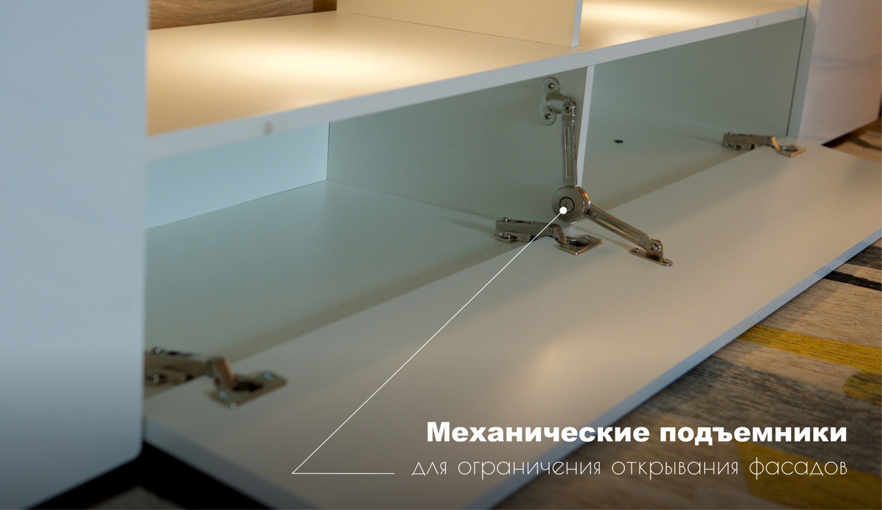 Стенка Лия белый/белый глянец — изображение 6