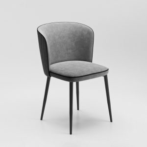 Стул Милано ткань бренди 23 (grey)/кант черный/каркас черный