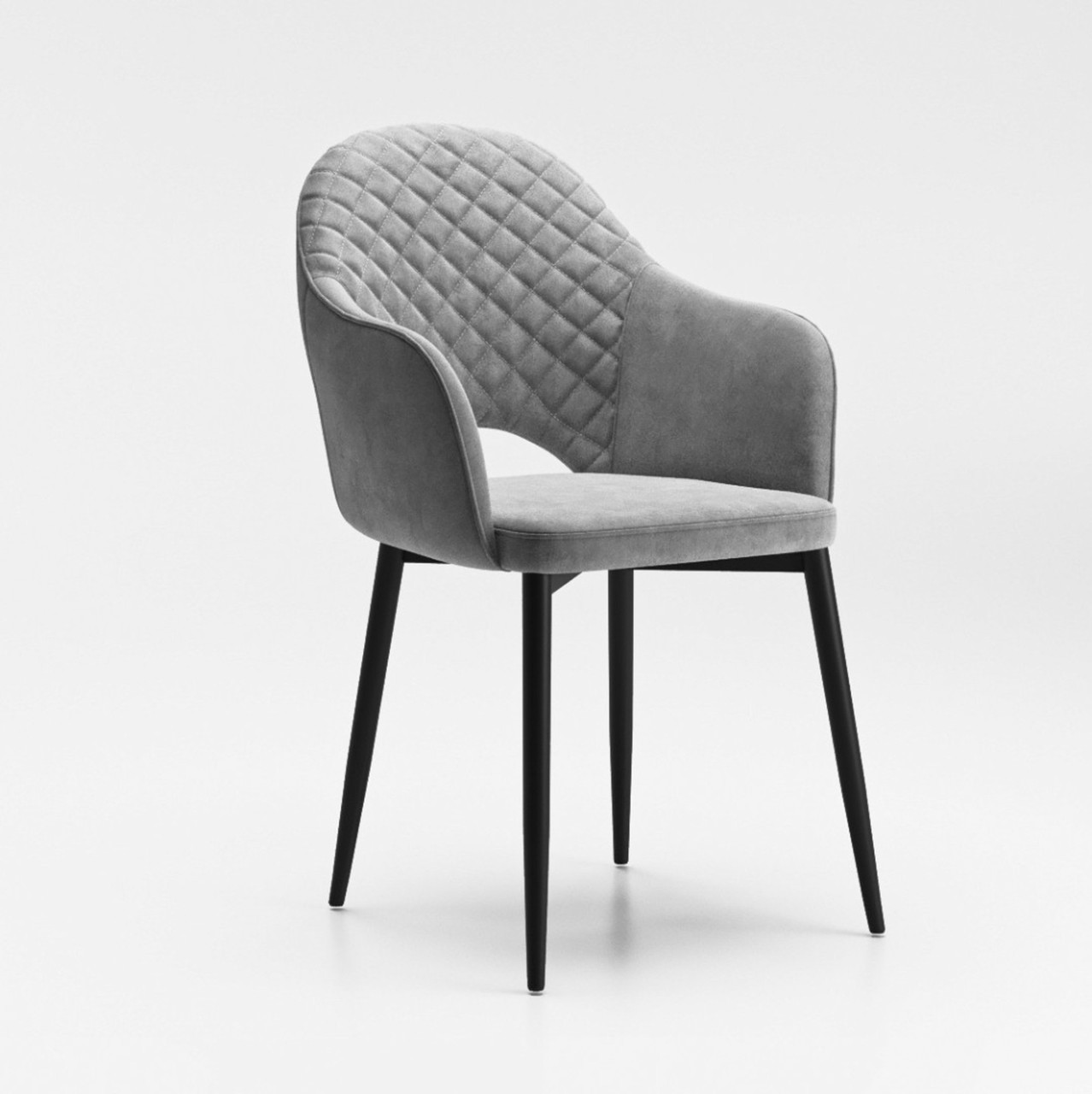 Стул Кристи ткань бренди 23 (grey)/каркас черный