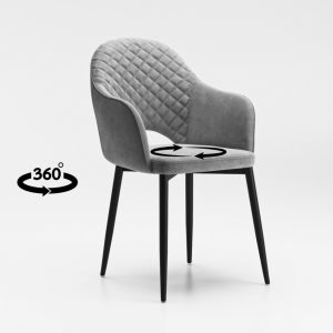 Стул с поворотным механизмом Кристи бренди 23 (grey)/каркас черный