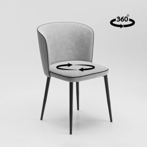 Стул с поворотным механизмом Милано бренди 20 (silver)/кант черн/каркас черн