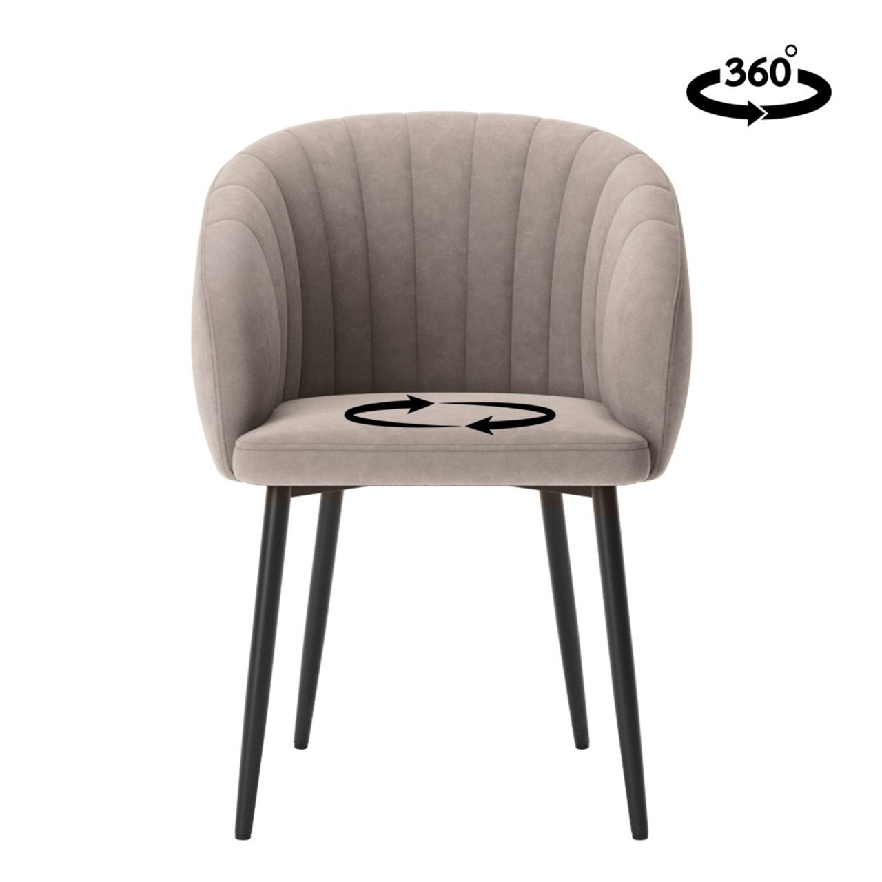 Стул с поворотным механизмом Верона ткань бренди 4 (smoke)/каркас черный — изображение 2