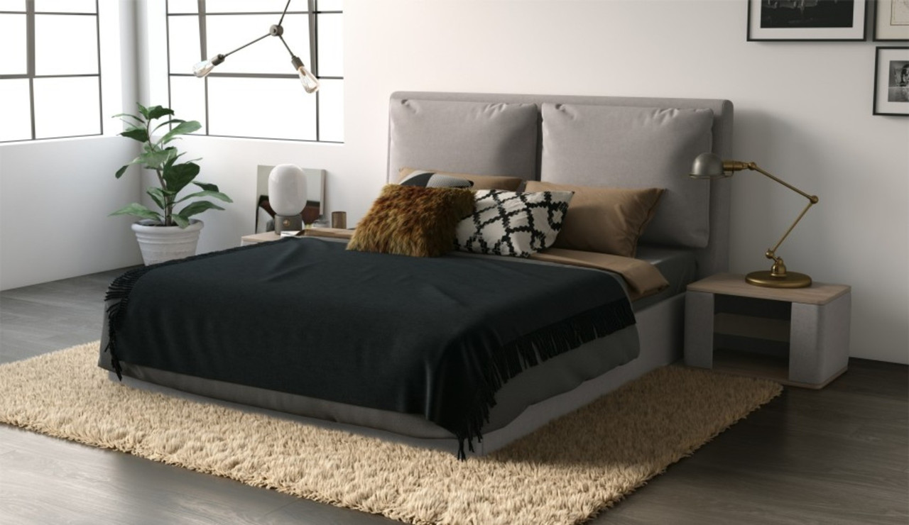 Мягкая кровать Эмилия 160*200 Antonio/grey (подъемник) — изображение 4