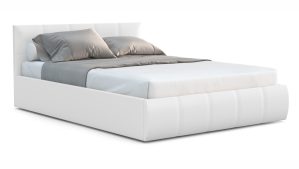 Мягкая кровать Верона 160 Teos white (подъемник)