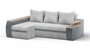 Диван угловой «Атика New» угол ЛВ «7» шенилл Shape grey/dream grafit