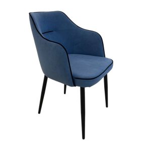 Стул «Лорис» бренди 8 (classic blue)/кант черный/каркас черный